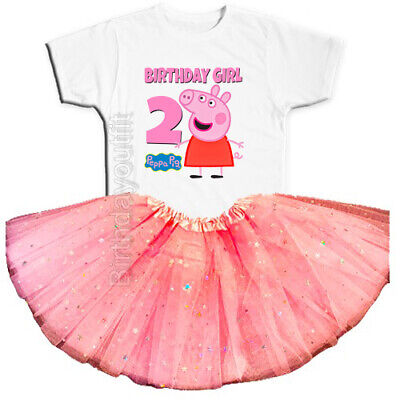 Peppa Pig Birthday Party 1st Tutu Outfit Personalized Name option
