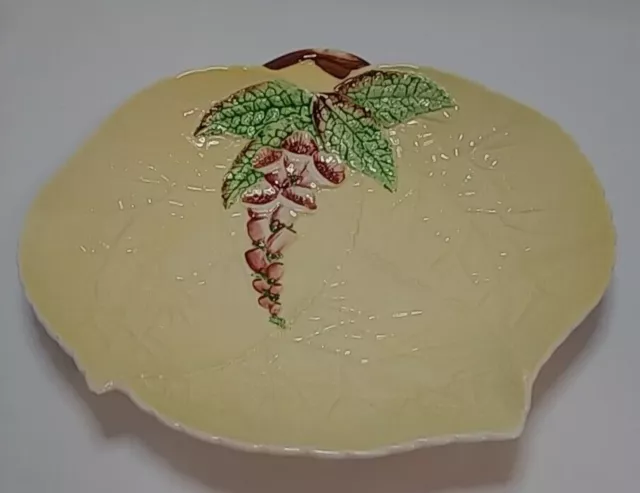 Vintage Carlton Ware Yellow "Foxglove" Hand Painted Dish Free Shipping