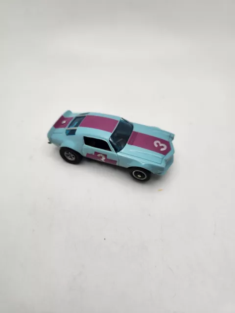 Aurora AFX :  Chevy Z28 Camaro SS #3 -Light Blue/purple  Working HO Slot Car