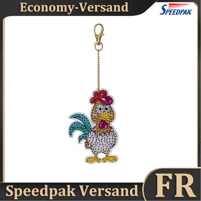 Cartoon Diamond Painting Keychain DIY Luminous Key Ring Pendant (DSK028) Hot