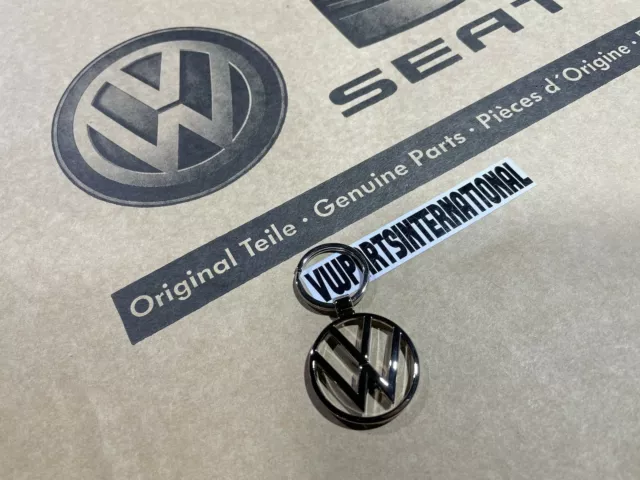 Genuine Volkswagen OEM Chrome Keyring VW Golf Scirocco Polo Caddy Splitty Lupo