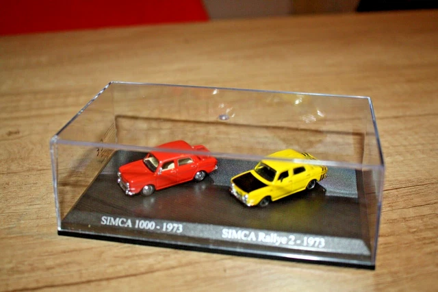 Coffret  Duo 2 Metal Norev Uh Simca 1000 Rallye Rouge Rallye 2  1973 Ho 1/87