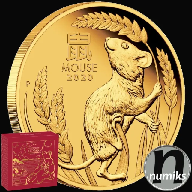 MAUS / MOUSE - Australien 2020 - 1/10 Oz GOLD PP / PROOF - Jahr der Maus - OVP