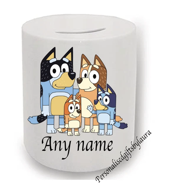 BLUEY BLUEY PERSONALISED money box £10.55 PicClick UK