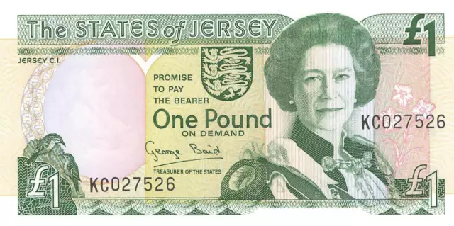 Jersey 1 Pound ND (1993) P20a UNC