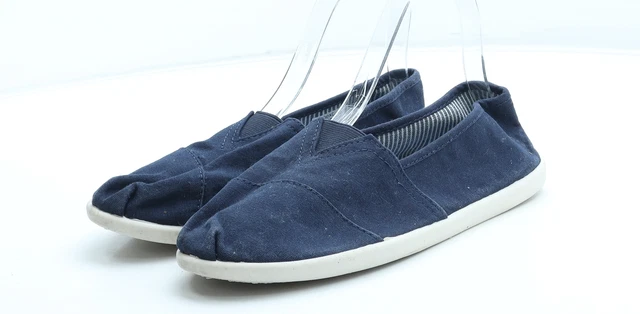 NEXT Womens Blue Cotton Slip On Flat UK EU