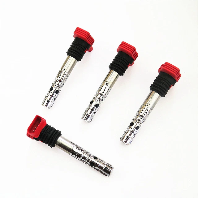 NEW RED IGNITION Coils For VW Jetta Bora Golf MK4 Passat B5 AUDI A3 A4