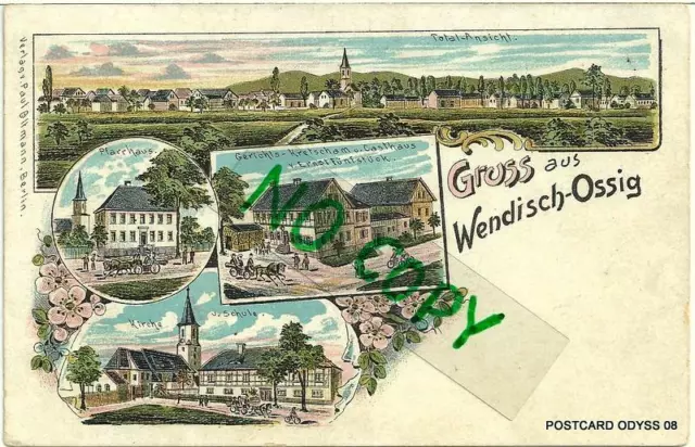 Wendisch-Ossig - Osiek Łużycki -Lithografie -Goerlitz - Dresden -1910