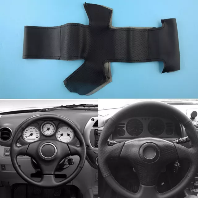 Couvre de Volant pour Toyota RAV4 Celica Corolla Leather Steering Wheel Cover