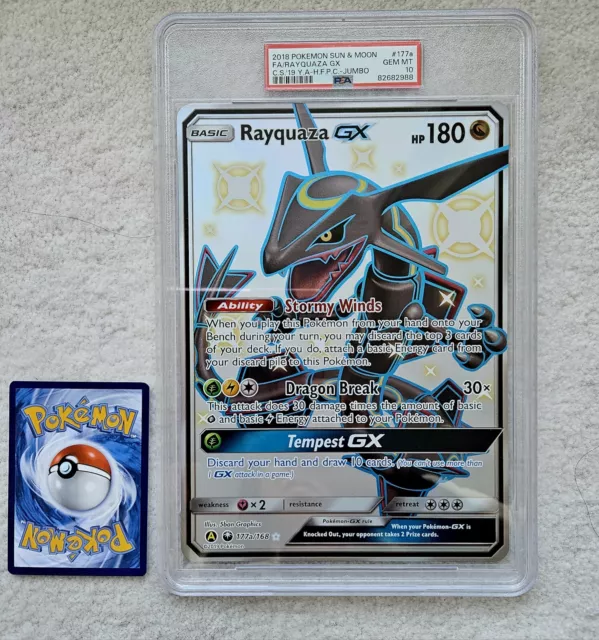 2019 Pokemon Hidden Fates Shiny Rayquaza GX 177A BGS 10 PRISTINE Ultra  Premium