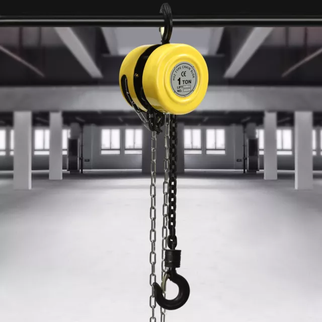 Chain Hoist 1 Ton 2200 Lbs Capacity Hand Chain Hoist 10ft Lifting Height