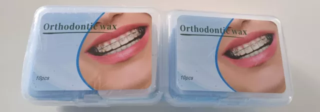 20x Packs - Orthodontic Dental Brace Wax for Ortho Care 10 each White & Blue