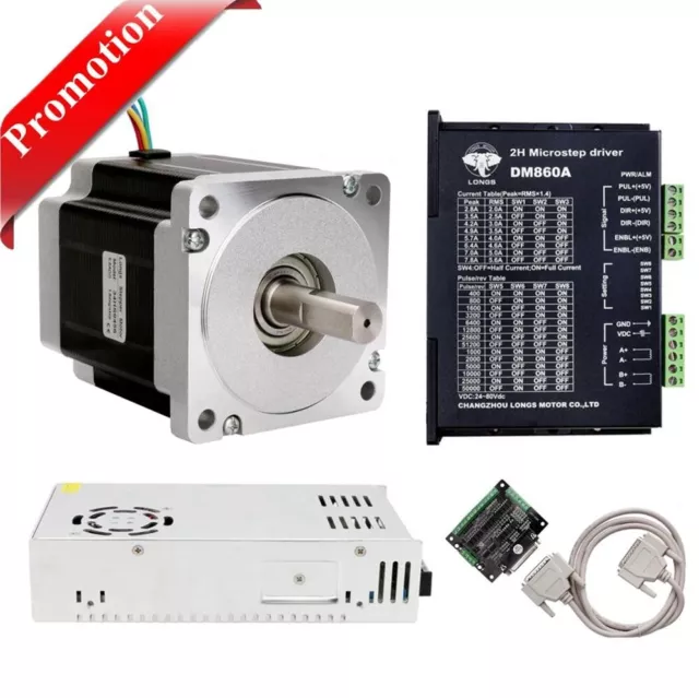 US FREE SHIP! 1Axis Nema34 Stepper Motor 1090oz-in 99mm 5.6A 4WIRES 860A 350W