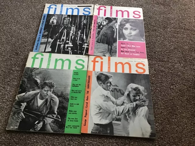 FILM AND FILMING MAGAZINE X 4 EDITIONS 1964  Magazines