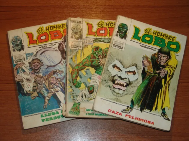 Lote de 3 comics del Hombre Lobo Vertice V1