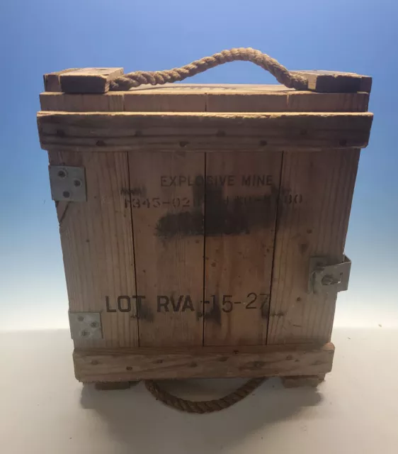 Vintage Explosives Wood Dynamite Box / EXPLOSIVE MINE / LOT RVA 15-27