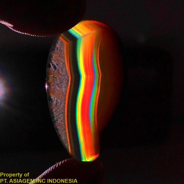 15ct 'A' Grade Rainbow IRIS AGATE ~Multi-Color Fire~ 1-of-a-kind ~100% Natural