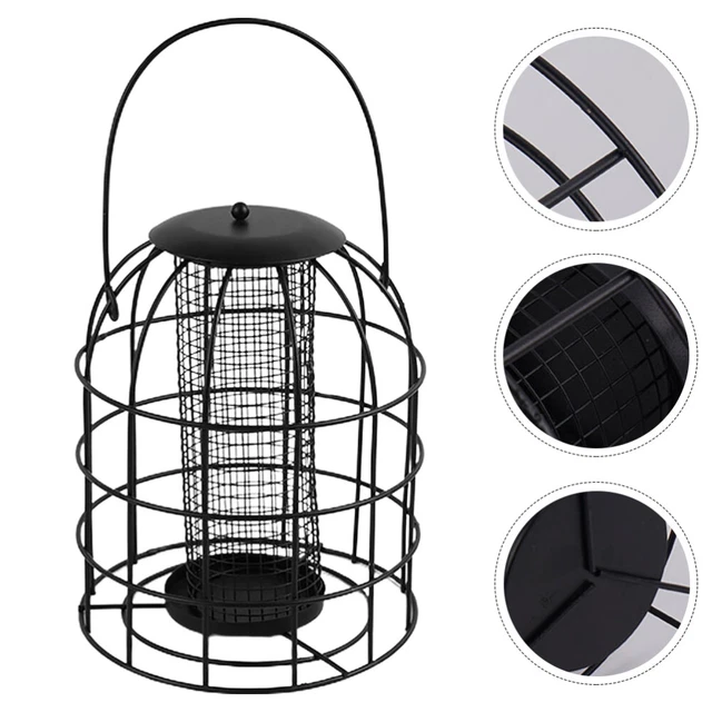 Caged Mesh Feeder Indoor Birds Feeder Hanging Birds Feeder Metal Bird Feeder