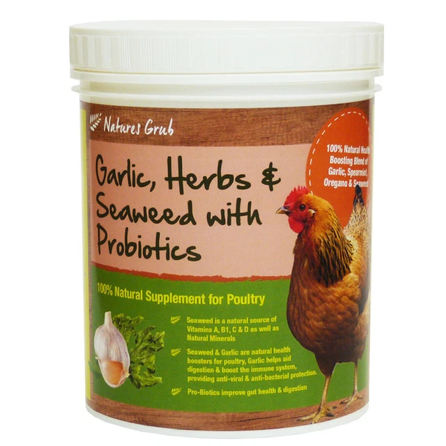 Natures Grub Garlic, Herbs and Seaweed Poultry Supplement