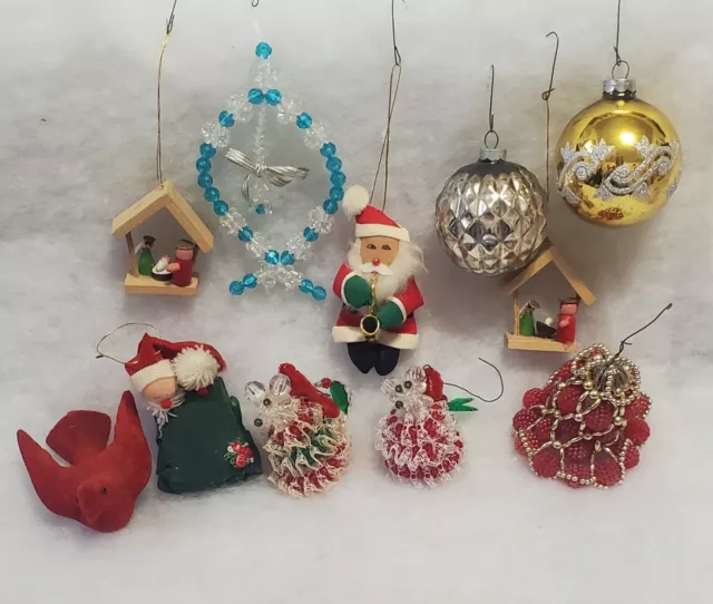 Lot Of 10 Vintage Ornaments