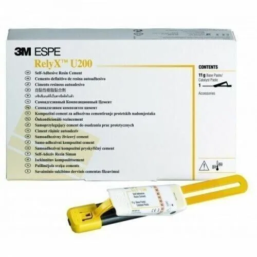 Dental 3M ESPE Relyx U200 Self-Adhesive Resin Cement 11gm Clicker TR