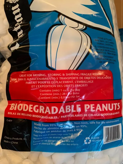 Biodegradable Packing Peanuts 10 x 1 cu.ft. bags