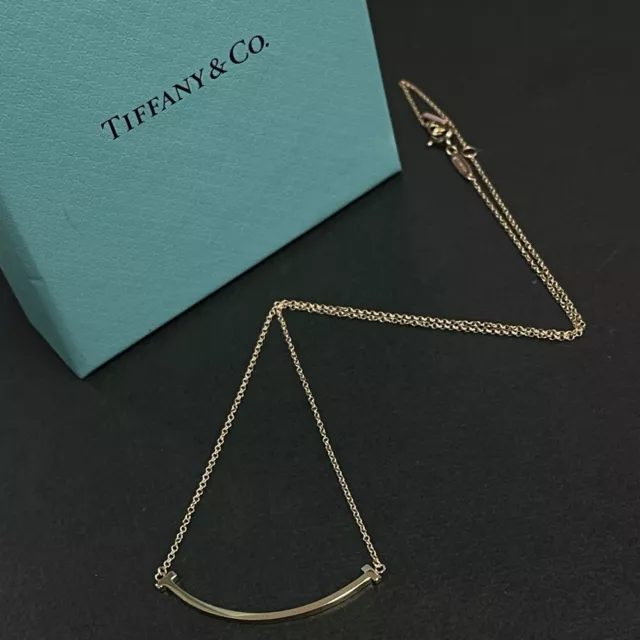 TIFFANY&CO. Gold 750 2.8g T-smile Pendant Necklace / JW0269