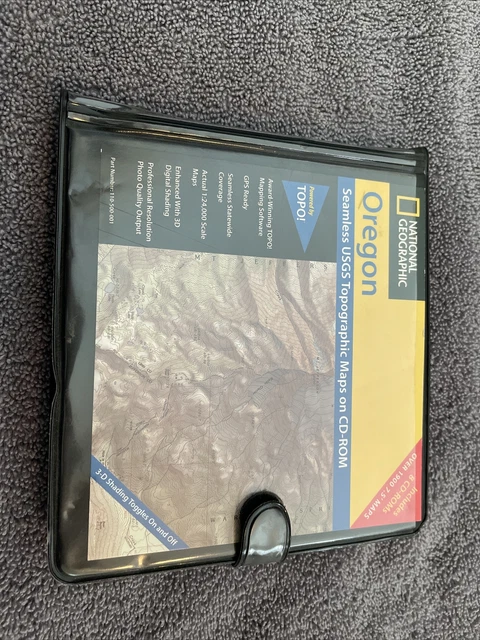 National Geographic Oregon Seamless USGS Topographic Maps 8 CD TOPO
