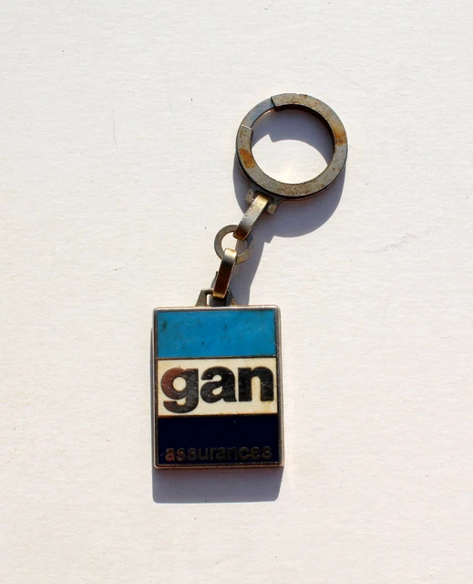 ANCIEN PORTE CLÉ / CLEF METAL GAN ASSURANCES 2,5x3cm RARE VINTAGE KEYCHAIN EUR 2,90