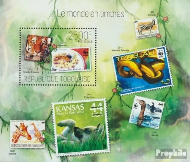 Briefmarken Togo  Mi Block 890 postfrisch Natur