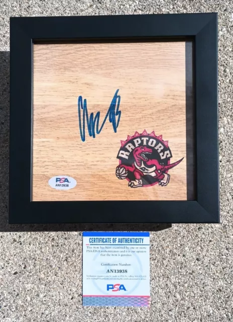 TORONTO RAPTORS Chris Boucher SIGNED & FRAMED Floor PSA COA