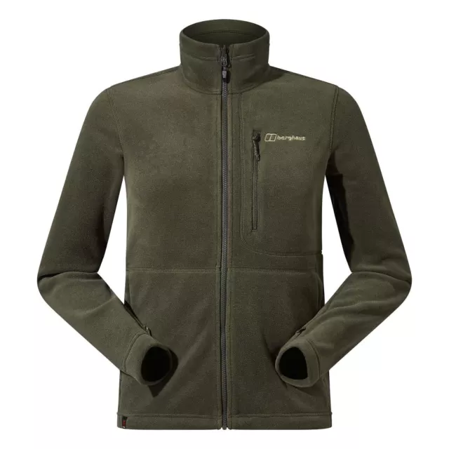 Men's Jacket Berghaus Activity PolarTec InterActive Full Zip Fleece in Green