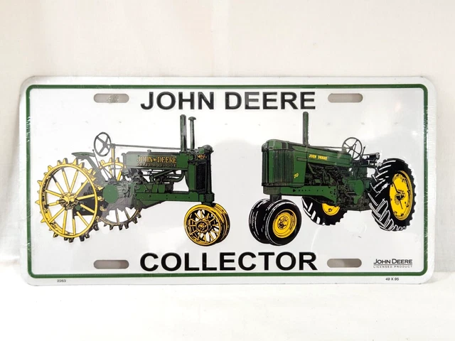 John Deere Collector Tractor Farm Truck Tag License Plate. New - Never Used