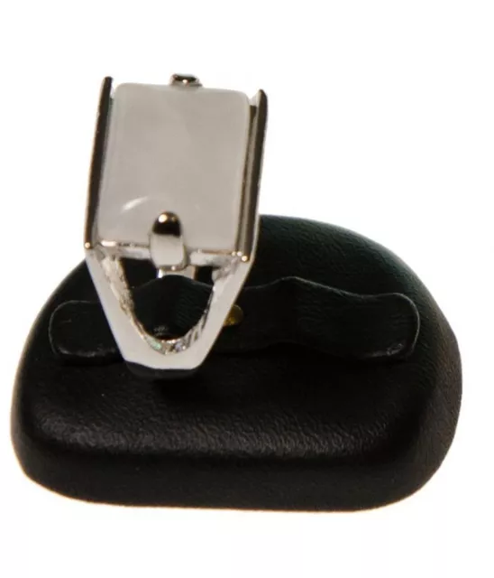 Porte bijoux mini presentoir alliance ovale en simili cuir (2 bagues)