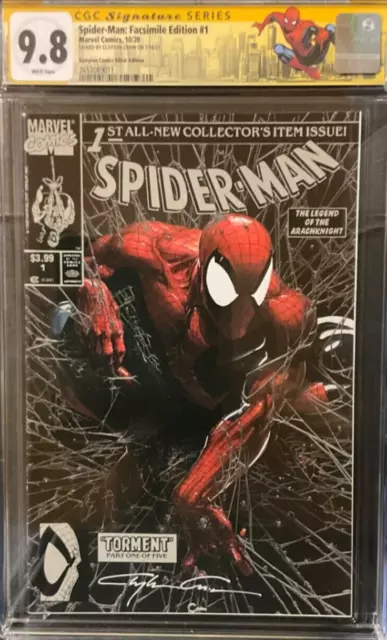 Spider-Man Facsimile #1 Trade Silver Exclusive Signed CLAYTON CRAIN CGC SS 9.8
