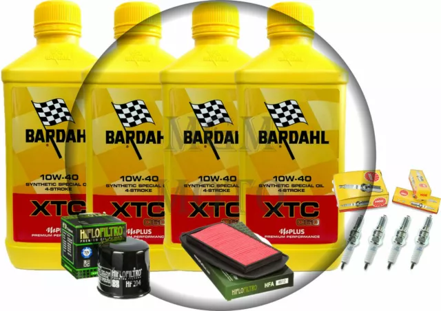 Kit Tagliando Yamaha Fz6 600 2004/2008 Olio Bardahl Filtro Olio Aria Candele