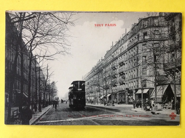 cpa Coll. Fleury PARIS Le Boulevard VOLTAIRE à la Rue MERCOEUR