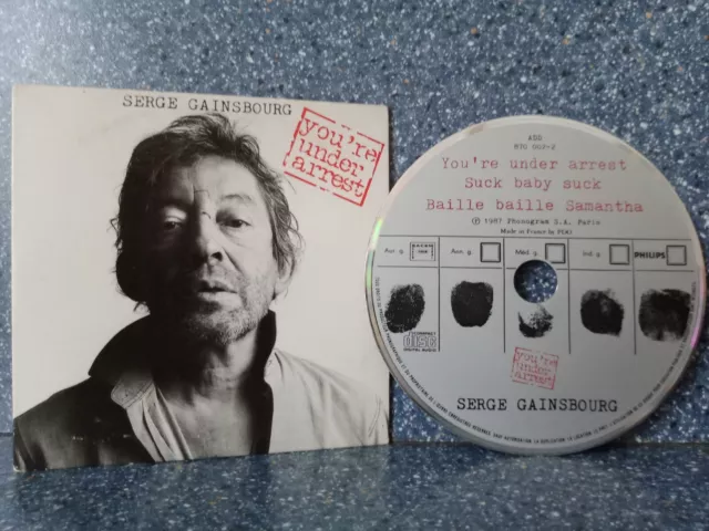 Serge Gainsbourg French Cd Single Cardsleeve You're Under Arrest