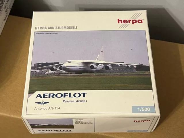 Herpa Wings 1/500 Aeroflot Antonov AN-124, cat.no. 510707 M/B.