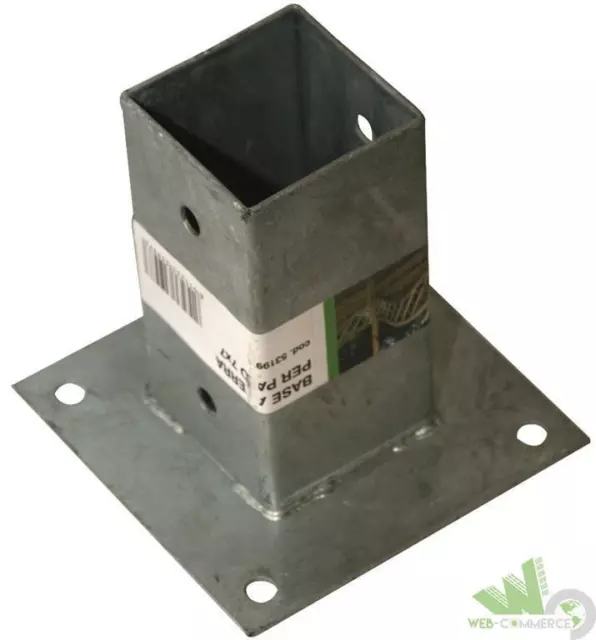 Base A Terra Pavimento Supporto Piastra 7,3X7,3 Cm Per Pali Legno Impregnati