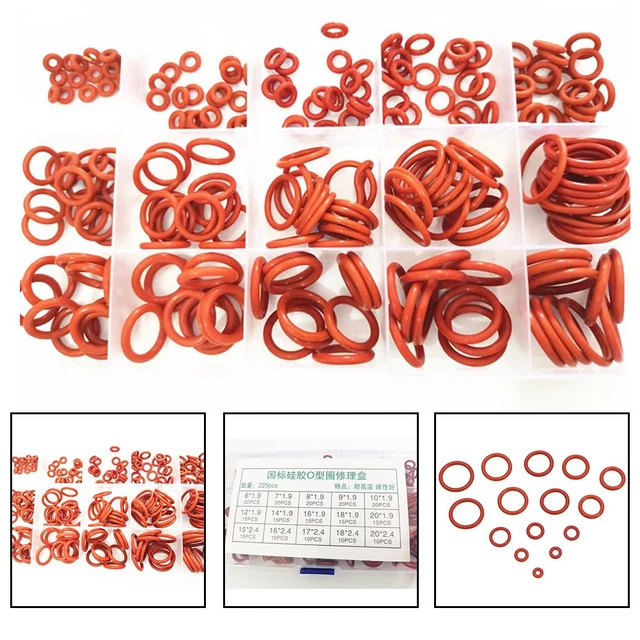 COMPLETE COLLECTION OF O Rings Featuring 15 Sizes and Totaling 225 ...