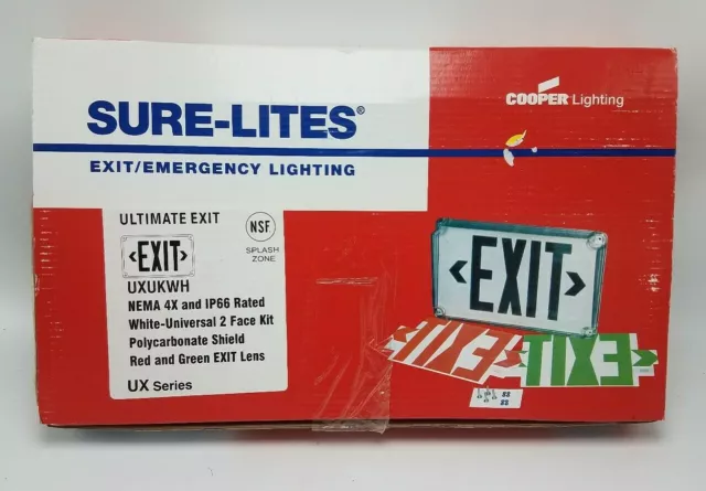 Sure-Lites UXUKWH LED Exit/Emergency Lighting Accessory 2 Sided Conversion Kit
