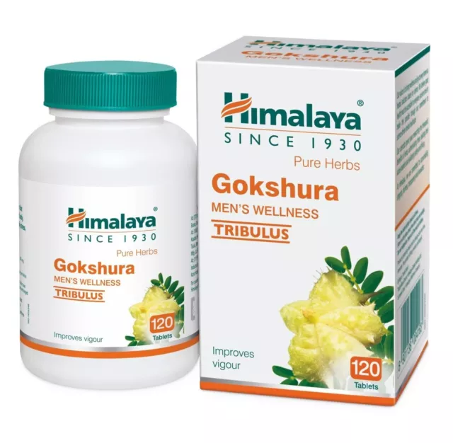 Himalaya Gokshura Hombres Tabletas de Bienestar, 120 Tabletas | Tribulus mejora la fuerza