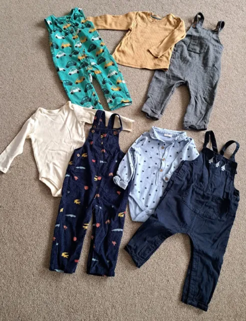Baby boy clothes bundle 12-18 months. Marks & Spencer Dungarees.