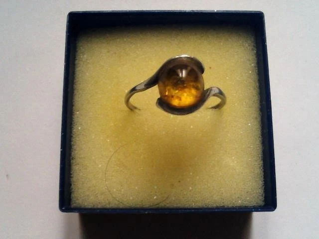 Bague En Or Jaune 18 Carats Avec Turquoise - Taille 46 - Occasion En Parfait état