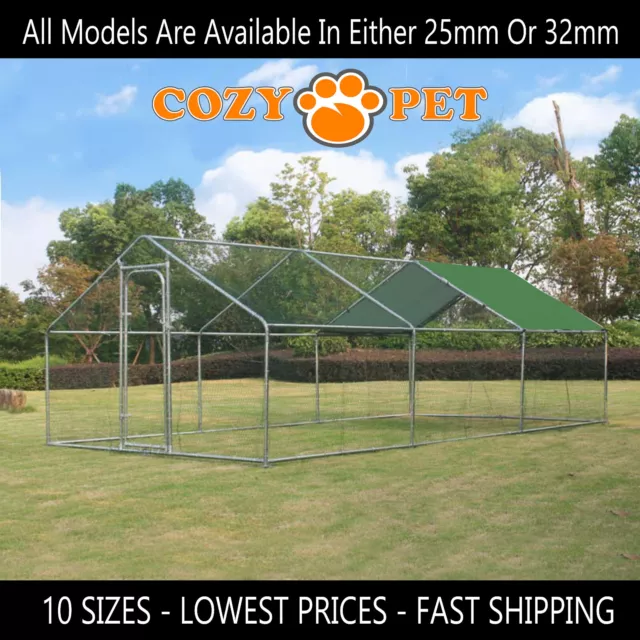 Chicken Run 10 Sizes by Cozy Pet 25mm & 32mm Hens Dogs Poultry Rabbit Ducks Coop