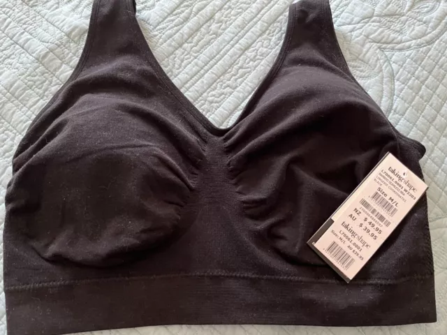 Taking Shape (TS) BLACK Bamboo Seamless Bra Size M/L - NEW RRP$39.95 (Item no.2)