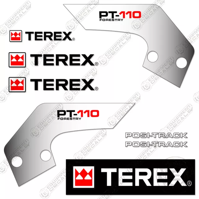 Fits Terex PT110 Decal Kit Skid Steer Sticker Replacements PT 110 - 7 YEAR VINYL