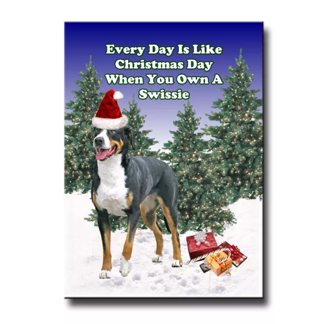 GREATER SWISS MOUNTAIN DOG Christmas Holidays FRIDGE MAGNET