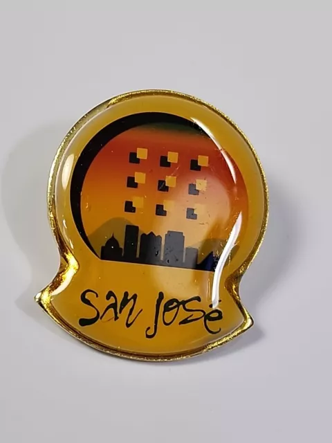 San Jose California Travel Souvenir Lapel Pin Skyline 2